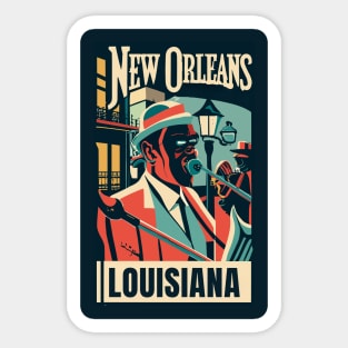 A Vintage Travel Art of New Orleans - Louisiana - US Sticker